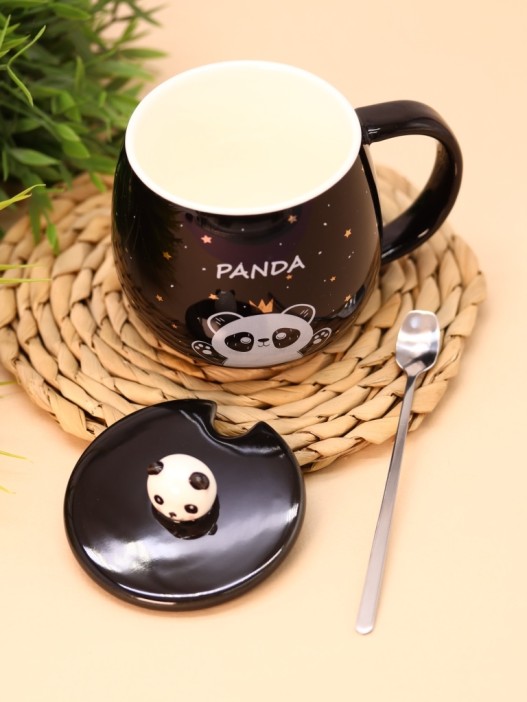 Кружка "King Panda", black (420 мл) 