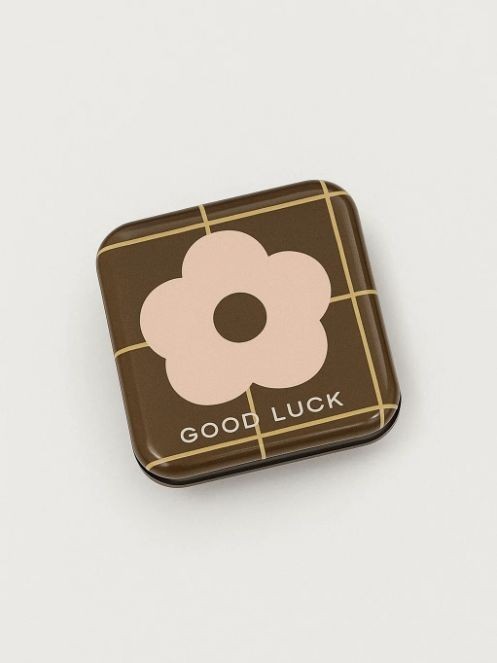 Попсокет-зеркало iLikeGift «Good luck flower», brown 