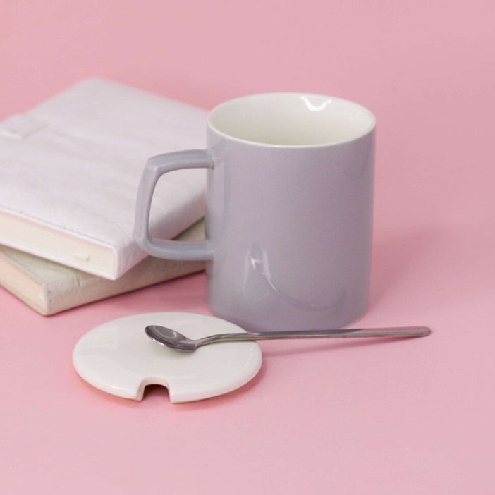 Кружка "Unicorn on the rainbow", gray (400ml) 