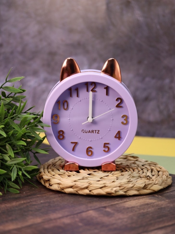 Часы-будильник "Golden awakening Kitty", purple