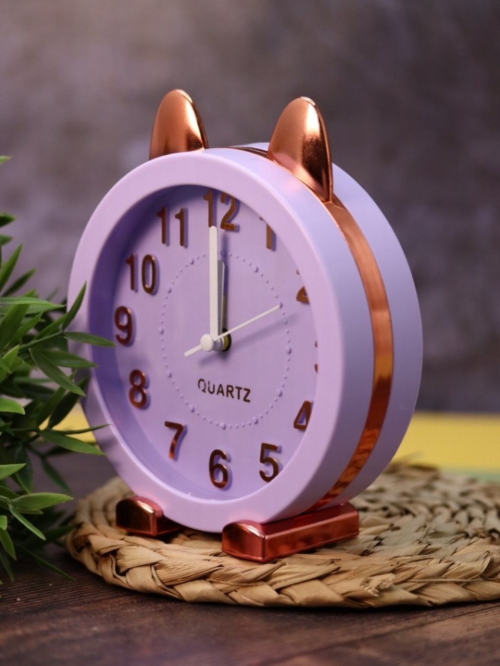 Часы-будильник "Golden awakening Kitty", purple