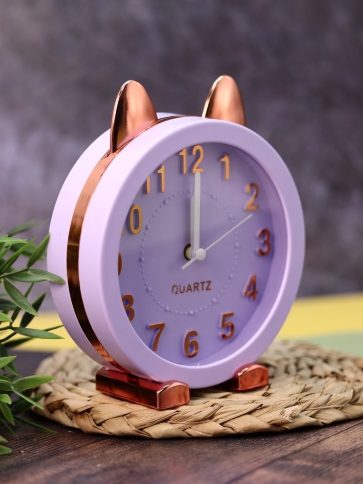 Часы-будильник "Golden awakening Kitty", purple