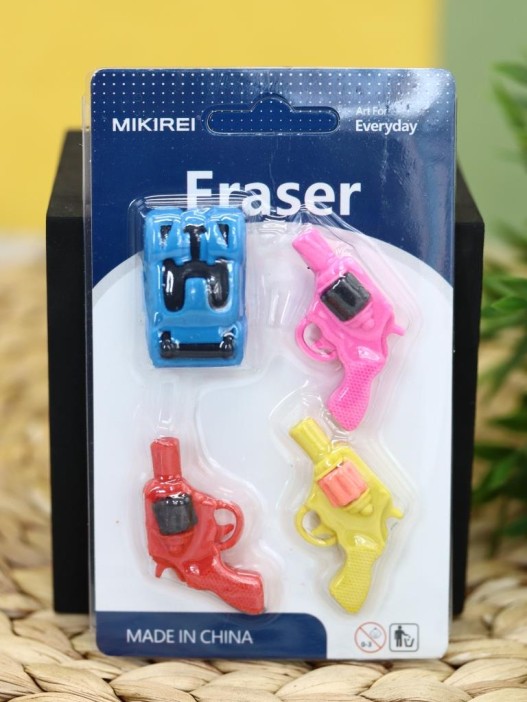 Ластики "Пистолеты", шоу-бокс 12 шт. 