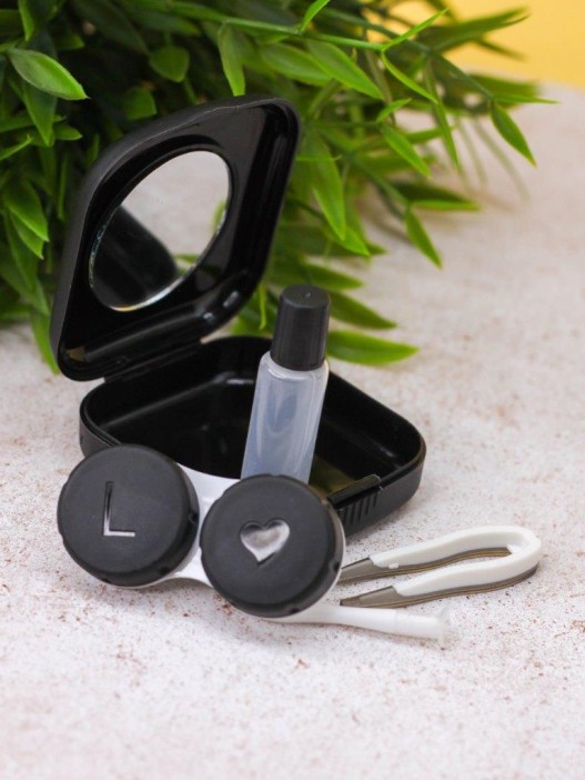 Контейнер для линз «Classic square», black 
