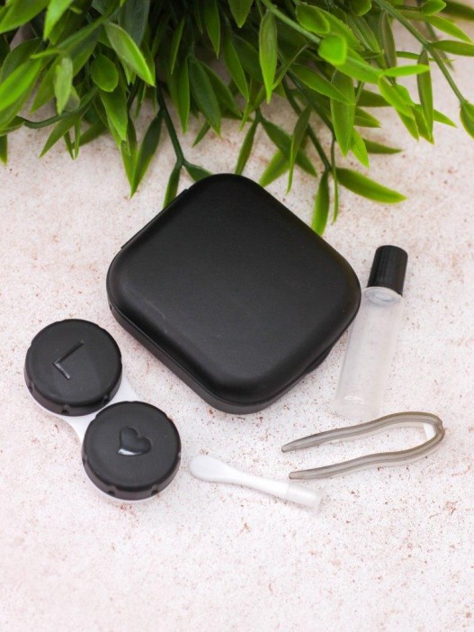 Контейнер для линз «Classic square», black 