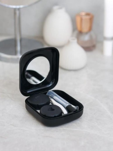 Контейнер для линз "Classic square", black