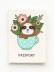 ОБЛОЖКА ДЛЯ ПАСПОРТА &quot;Sloth with flowers&quot;, плотность 600 мкм 