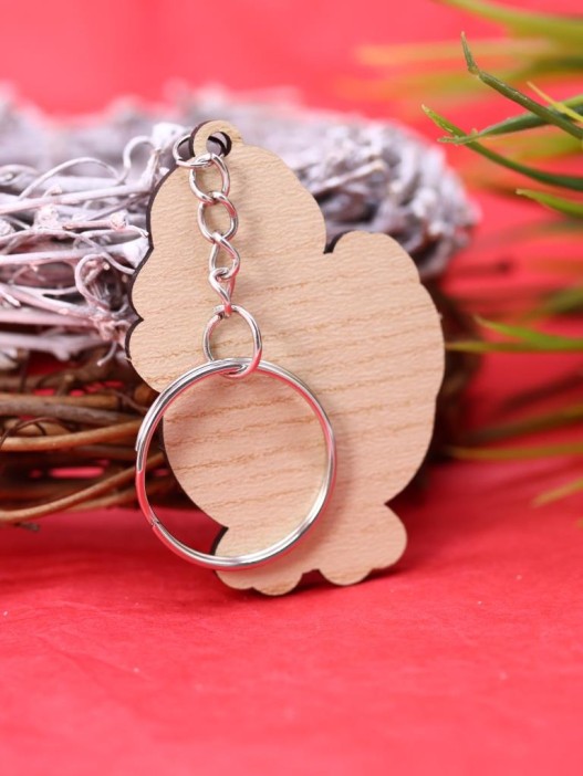 Брелок ECO из дерева "Романтичный гусь" 