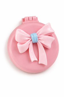 Расческа раскладная с зеркалом "Festive bow", розовая