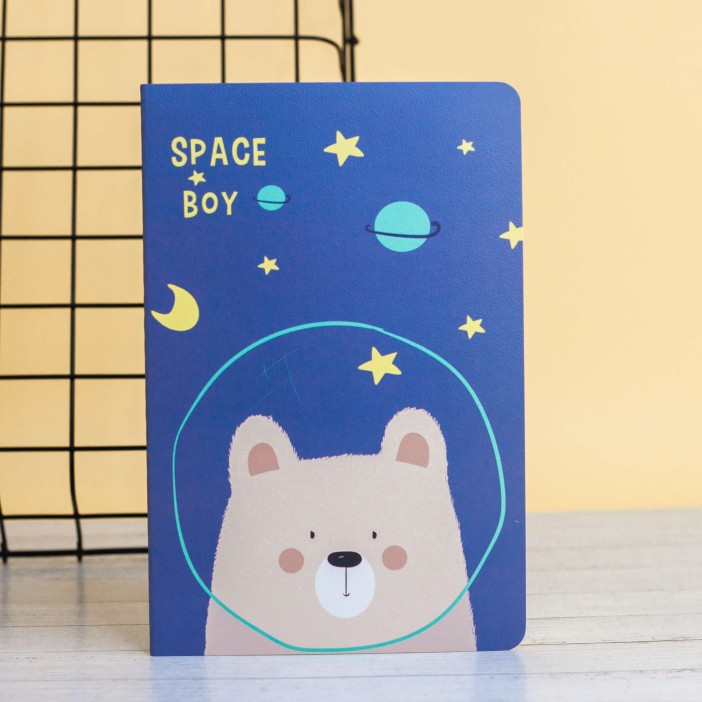 Тетрадь (A5) "Dreamy bear space", dark blue (13.5*20.5) 