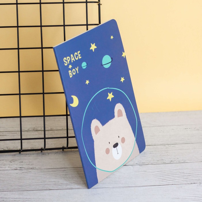 Тетрадь (A5) "Dreamy bear space", dark blue (13.5*20.5) 