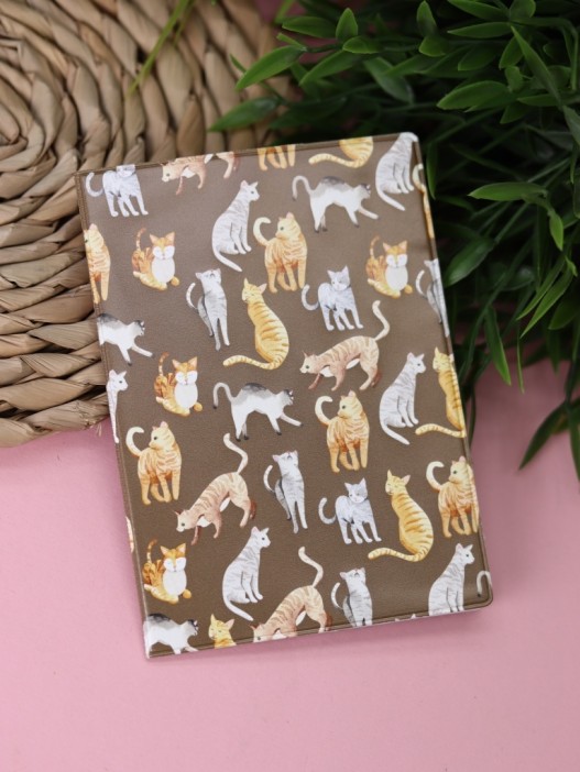 ОБЛОЖКА ДЛЯ ПАСПОРТА &quot;Cat Pattern&quot;, плотность 600 мкм 
