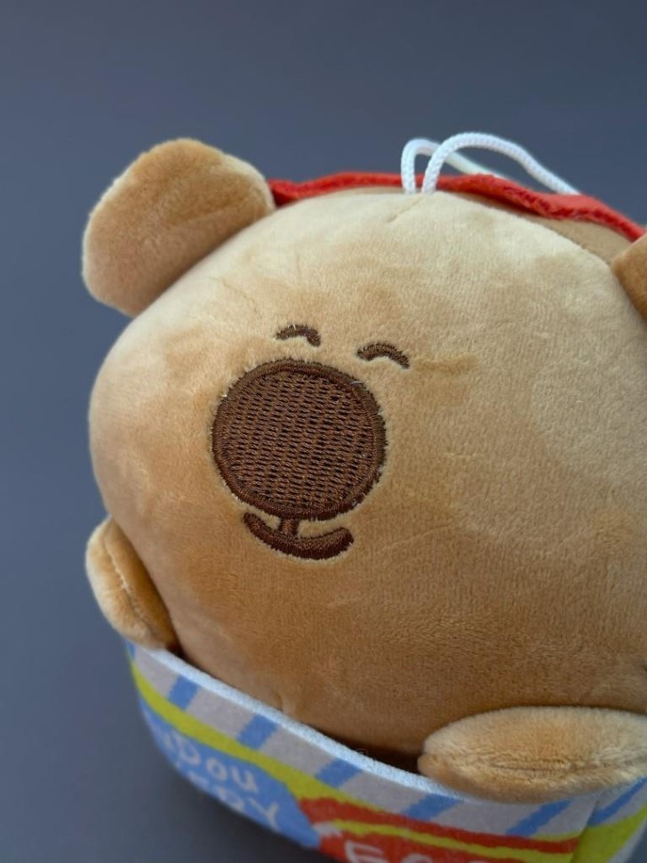 Мягкая игрушка "Капибара на вынос", коричневая, 14 см