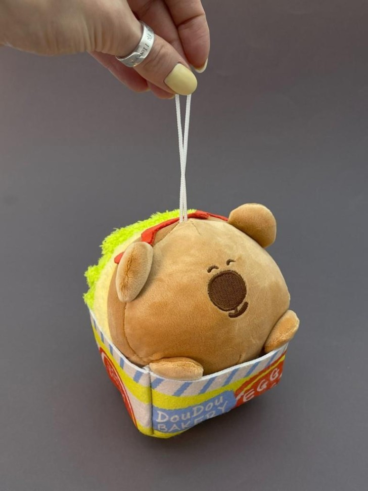 Мягкая игрушка "Капибара на вынос", коричневая, 14 см