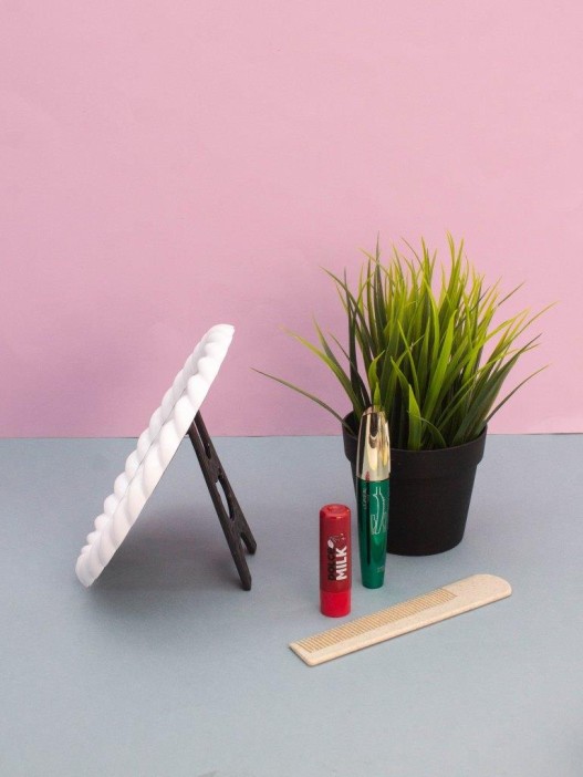 Зеркало настольное "Plexus", white (18.5*18.5*1.8 см) 