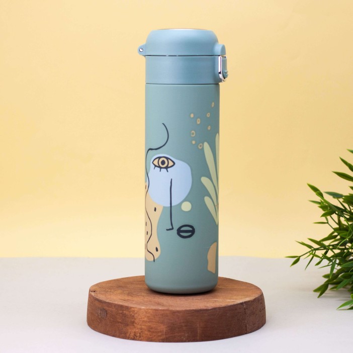 Термос "Leaves", green  (450 ml) 