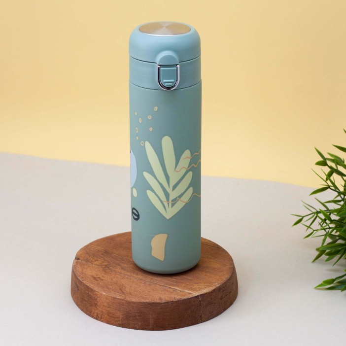 Термос "Leaves", green  (450 ml) 