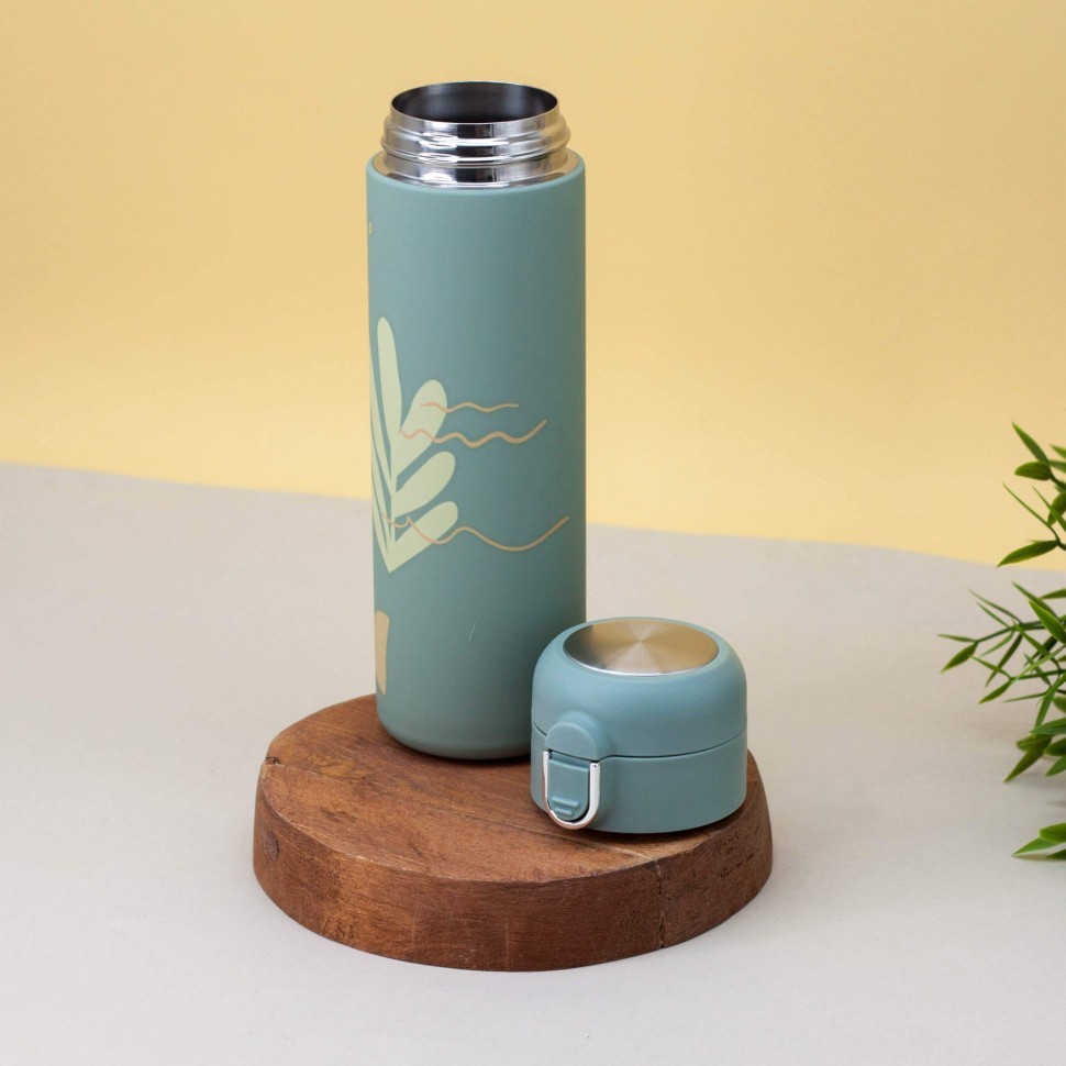 Термос "Leaves", green  (450 ml)