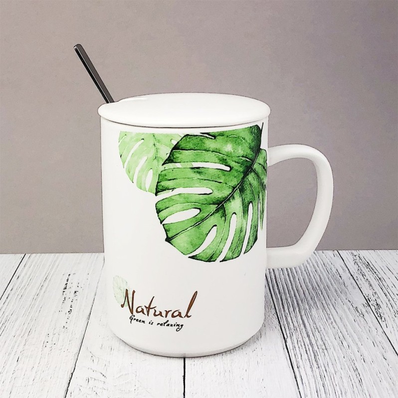 Кружка &quot;Green leaves&quot; (460ml) 