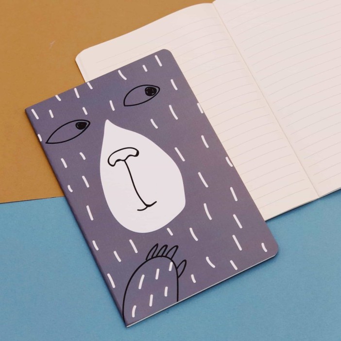 Тетрадь "Bear", gray 