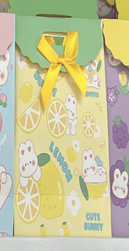 Пакет подарочный (M) &quot;Bunny lemon&quot;, yellow (27*19.5*8.6) 