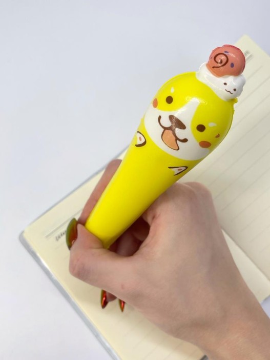 Ручка-сквиш &quot;Dog and snail&quot;, yellow 