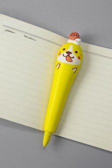 Ручка-сквиш "Dog and snail", yellow