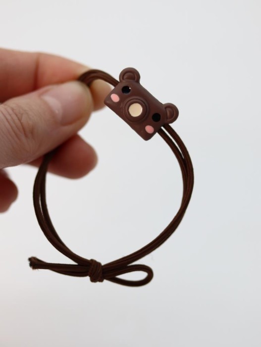Резинка для волос GIRLY "Camera bear", brown 