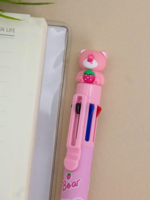 Разноцветная ручка 8 в 1 &quot;Hello, Mr. Bear&quot;, pink 