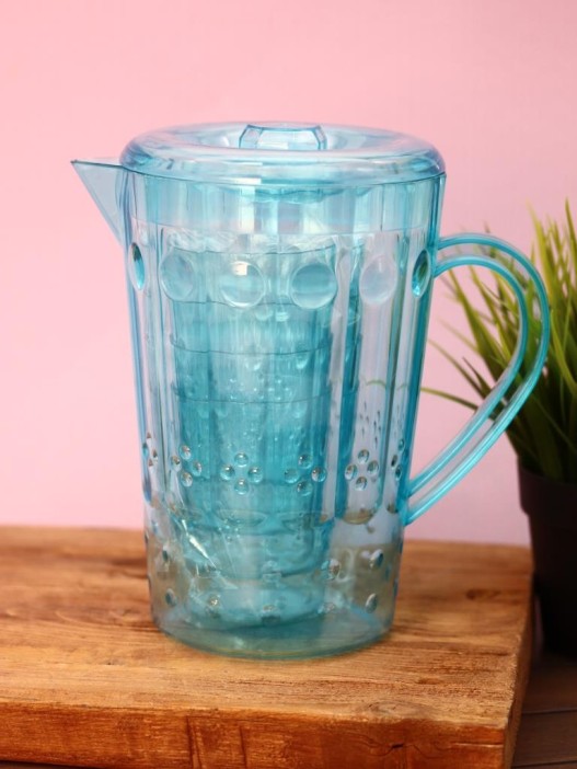 Набор для напитков (кувшин 1500 мл + 4 стакана 300 мл) &quot;Simple set&quot;, blue 