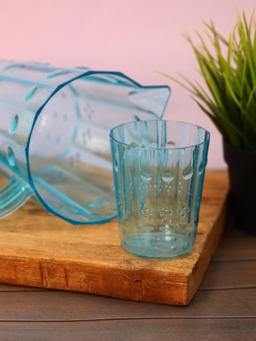 Набор для напитков (кувшин 1500 мл + 4 стакана 300 мл) &quot;Simple set&quot;, blue 