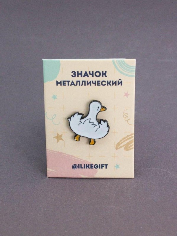 Значок металлический iLikeGift "Гусиный хвост"