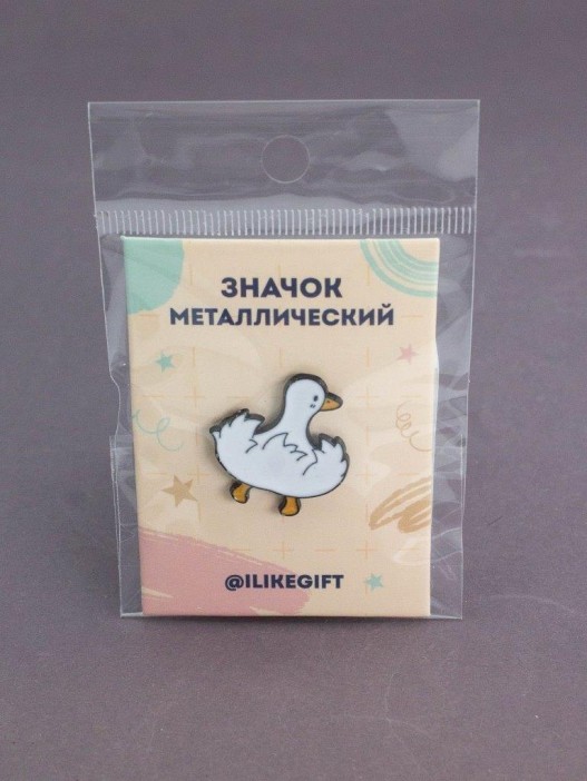 Значок металлический iLikeGift &quot;Tail of a goose&quot; 