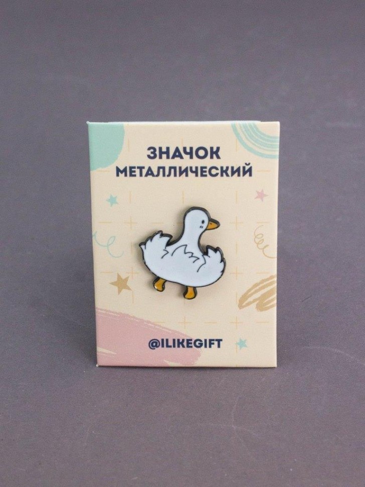 Значок металлический iLikeGift "Гусиный хвост"