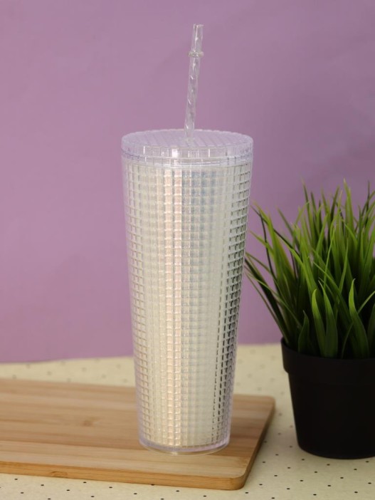 Тамблер iLikeGift &quot;Heart grid&quot;, white (720 мл) 