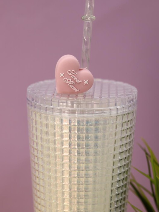 Тамблер iLikeGift &quot;Heart grid&quot;, white (720 мл) 