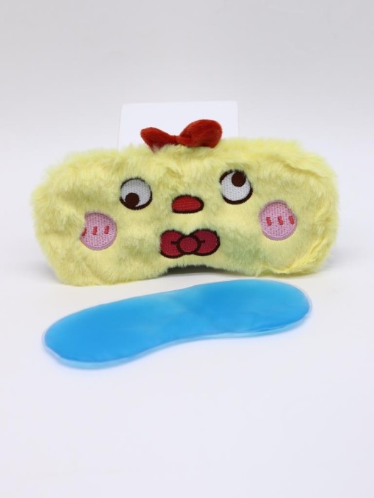 Маска для сна гелевая "Cute little animals", chicken 