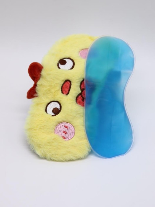 Маска для сна гелевая "Cute little animals", chicken 