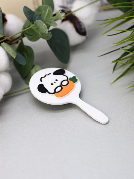 Зеркало "Морковная собачка", белое 