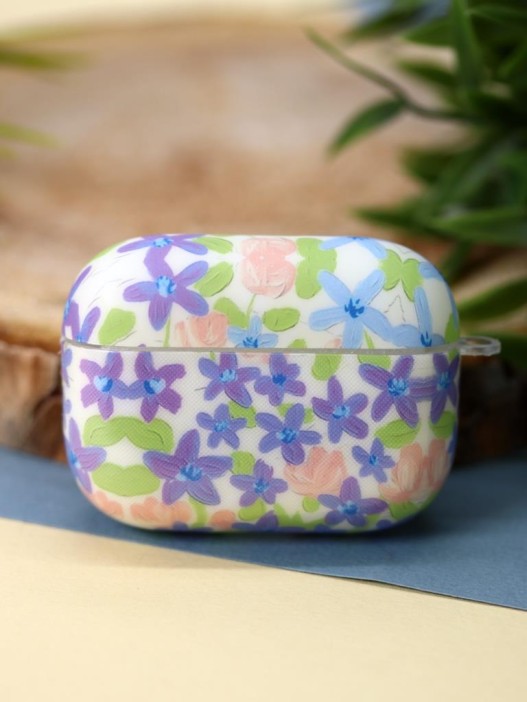 Чехол для AirPods Pro &quot;Flower mix&quot;, purple-blue 