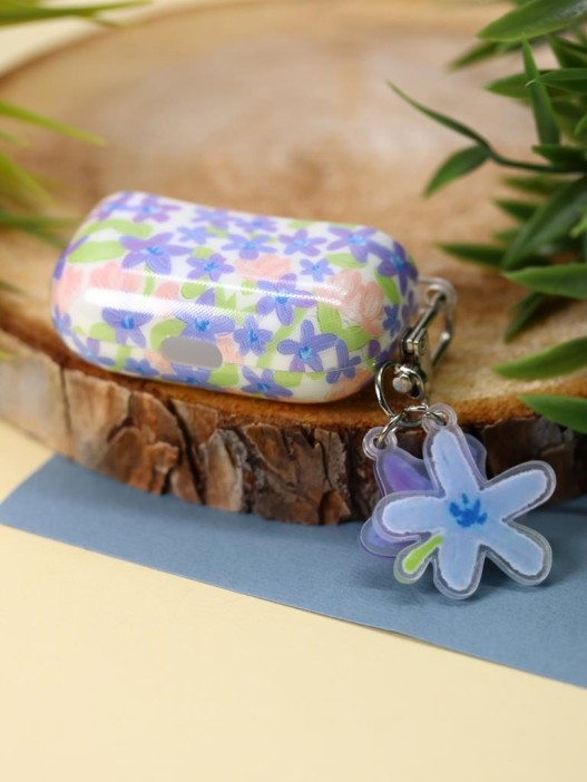 Чехол для AirPods Pro &quot;Flower mix&quot;, purple-blue 