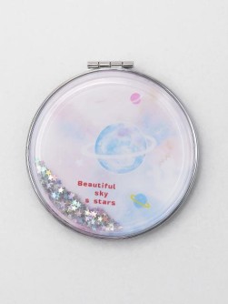 Зеркало-шейкер раскладное "Планета звезд", белый (7*7 см)