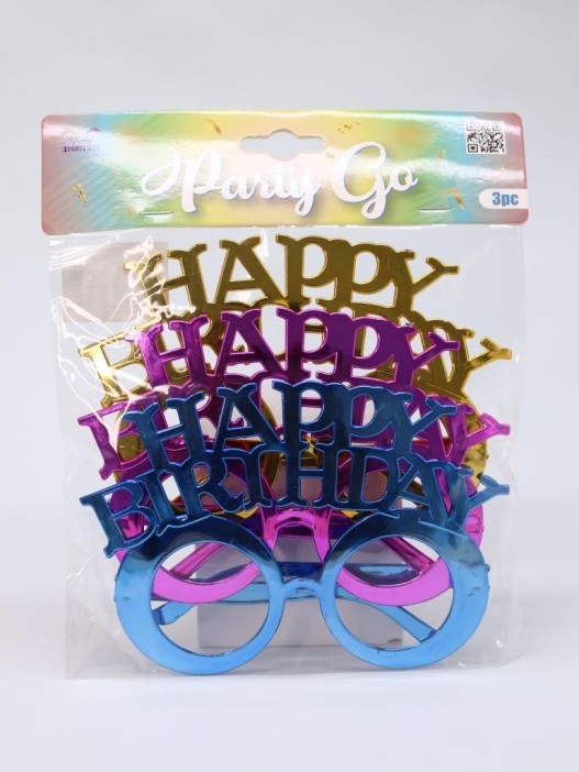 Праздничные очки 3 шт. &quot;Rainbow greetings&quot; (10,5 х 16 см) 