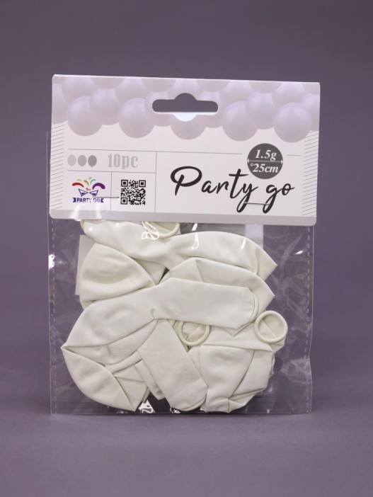 Набор воздушных шаров 10 шт. &quot;Timeless&quot;, white (25 см) 