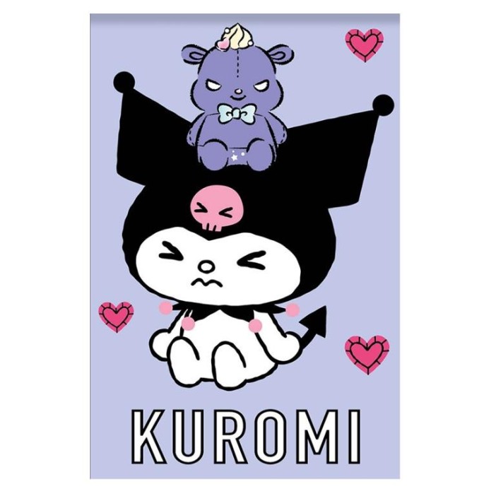 Блокнот А7 &quot;Куроми-1&quot;, 65*98 мм, клетка, 40 л на скрепке, обложка 200 гр/м2 