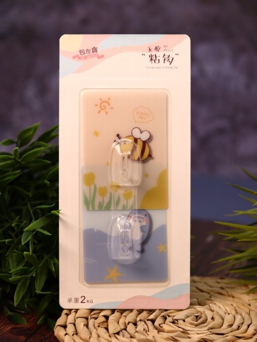 Крючок на липучке «Square air animal» 2шт, mix color 