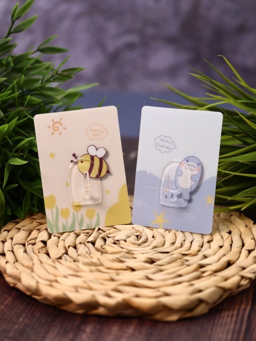 Крючок на липучке «Square air animal» 2шт, mix color 