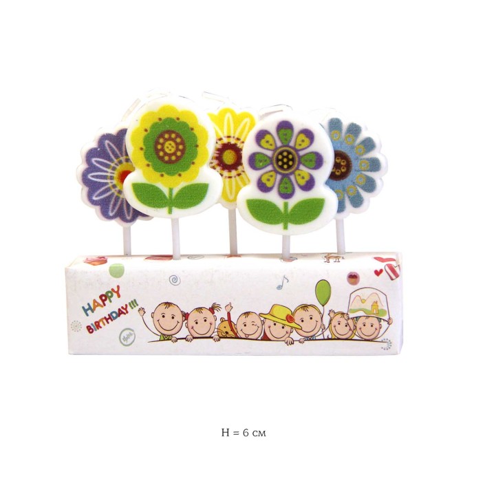 Набор свечей &quot;Цветок 2&quot;, 5 в 1 