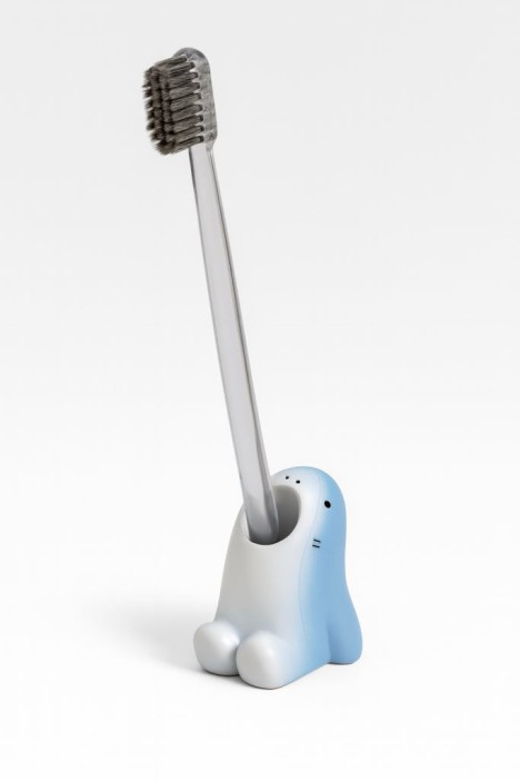 Подставка под зубную щетку iLikeGift «Bath buddies», shark, 5*4.5 см 