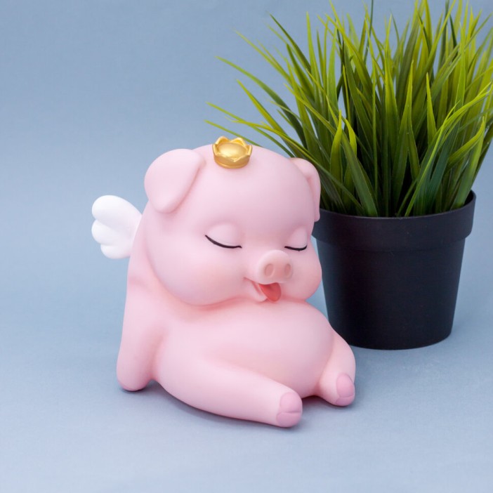 Копилка &quot;King pig&quot;, pink (14 см), пластик 